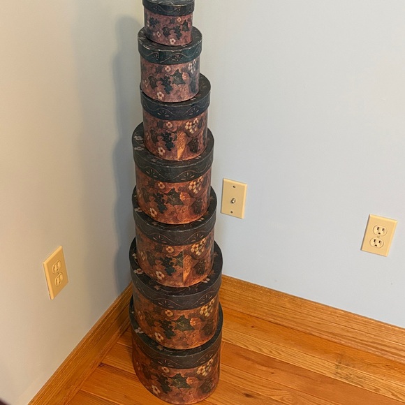 Floral Patterned Decorative Stacking/Nesting Boxes - Picture 9 of 9